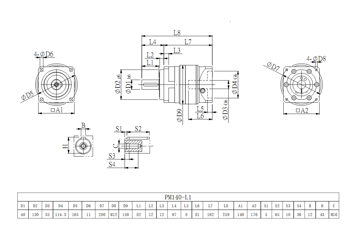 伺服行星減速機(jī)PM140_L1圖紙