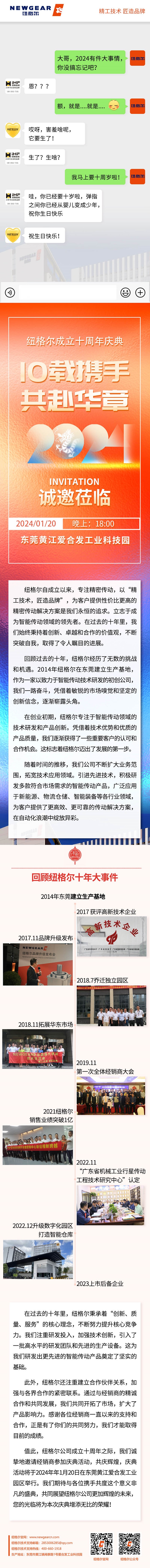 紐格爾：邀請您參加十周年慶典，1月20日不見不散！