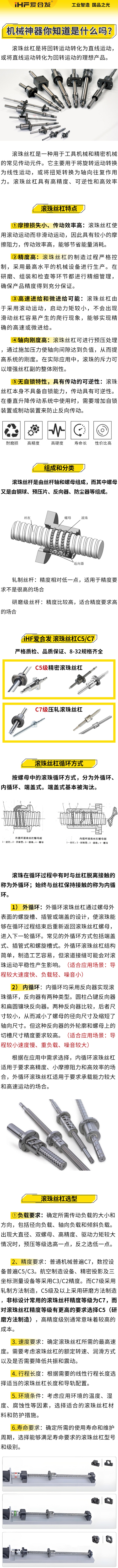 愛合發(fā)：機(jī)械神器，滾珠絲杠分類與特點(diǎn)